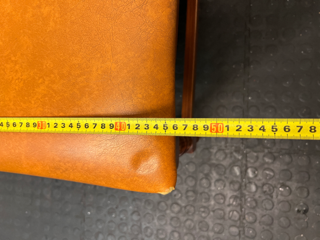 Vintage-Style Turned Wood Dining Chair with Padded Seat — Fair Condition, One Chair Damaged and Needs Repair - 2ndhandwarehouse.com