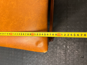 Vintage-Style Turned Wood Dining Chair with Padded Seat — Fair Condition, One Chair Damaged and Needs Repair - 2ndhandwarehouse.com