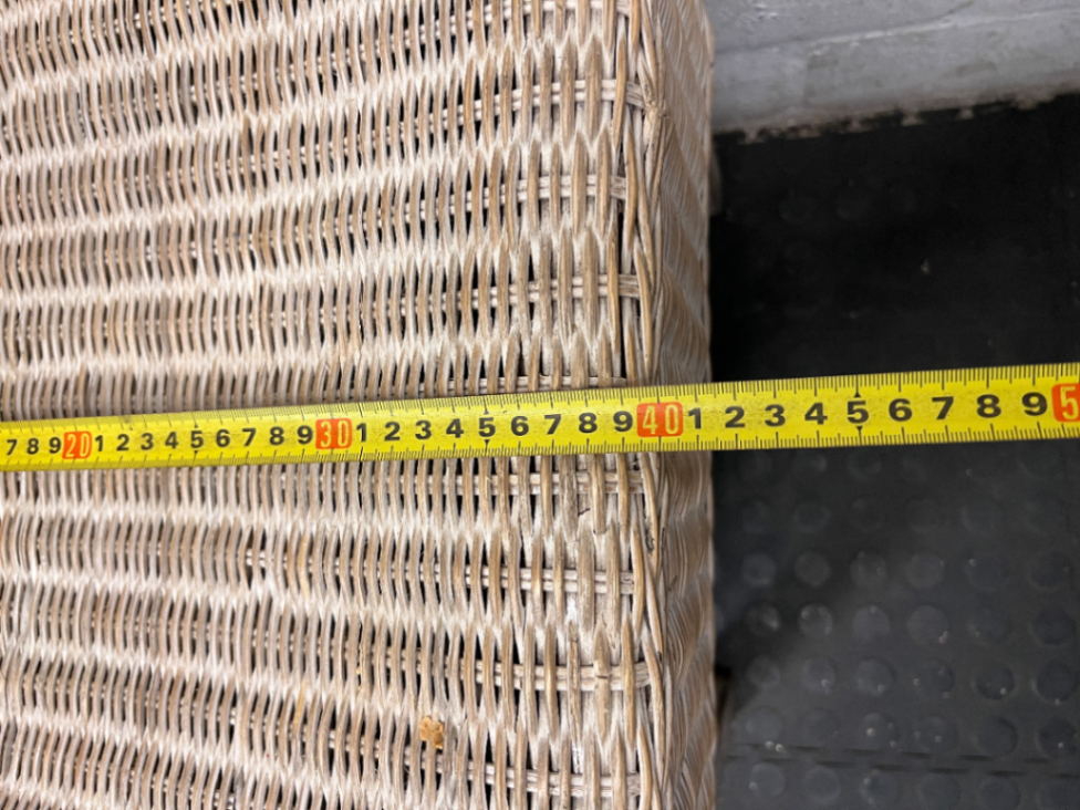 Woven Wicker Dining Chair with Wooden Detail - 2ndhandwarehouse.com