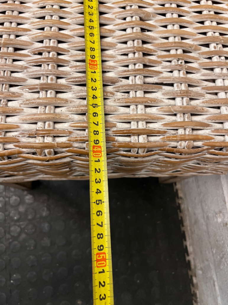 White-Washed Rattan High-Back Dining Chair — Good C - 2ndhandwarehouse.com
