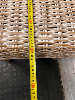 White-Washed Rattan High-Back Dining Chair — Good C - 2ndhandwarehouse.com