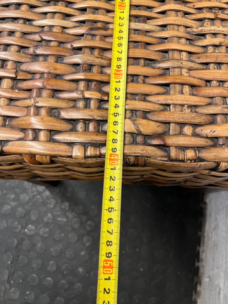High-Back Woven Rattan Dining Chair - 2ndhandwarehouse.com