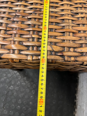 High-Back Woven Rattan Dining Chair - 2ndhandwarehouse.com
