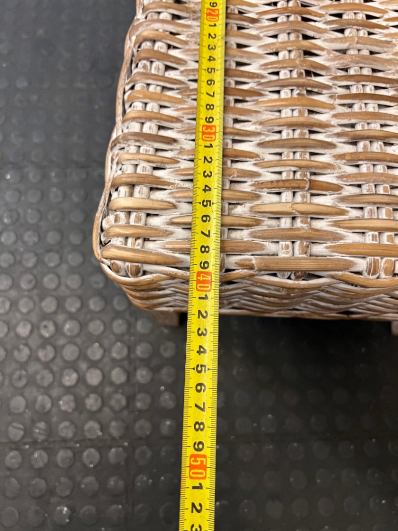 White Two-Tone Rattan Weave Dining Chair — Good C - 2ndhandwarehouse.com