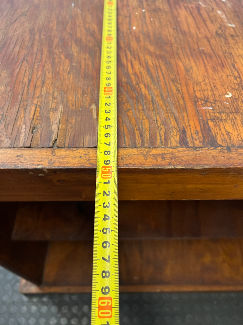 Vintage Solid Wood Bar Counter with Shelving — Minor Surface S - 2ndhandwarehouse.com