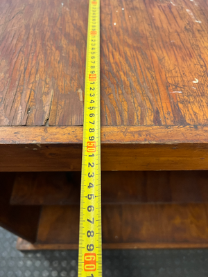 Vintage Solid Wood Bar Counter with Shelving — Minor Surface S - 2ndhandwarehouse.com
