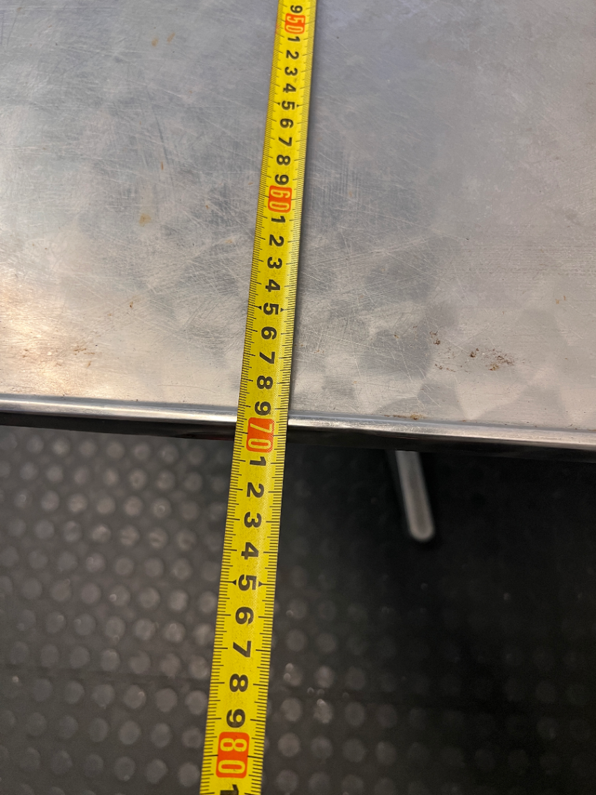 Square Stainless Steel Cafe Table with Pedestal Base - 2ndhandwarehouse.com