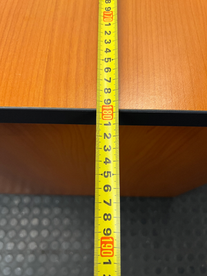 Cherry Wood Finish L-Shaped Desk with Drawers — Missing Drawer Connectors and Panel S - 2ndhandwarehouse.com