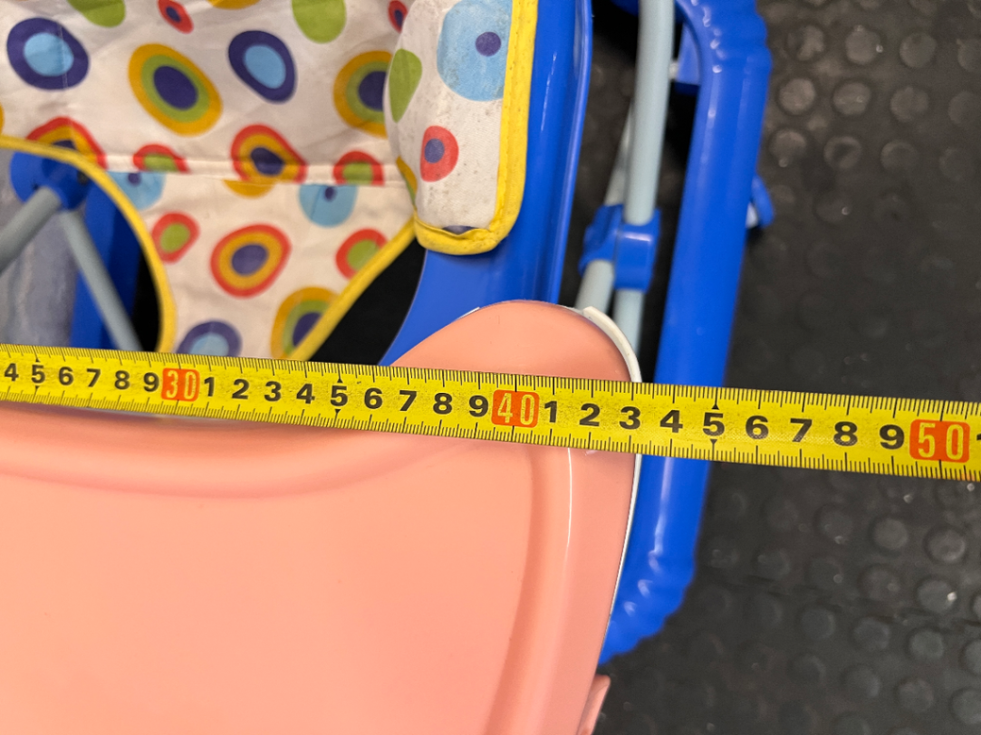 Coloured Plastic Baby Walker with Activity Tray — Good Working Order