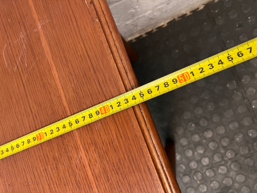 Classic Square Wooden Side Table with Turned Legs — Clean and Well Maintained - 2ndhandwarehouse.com