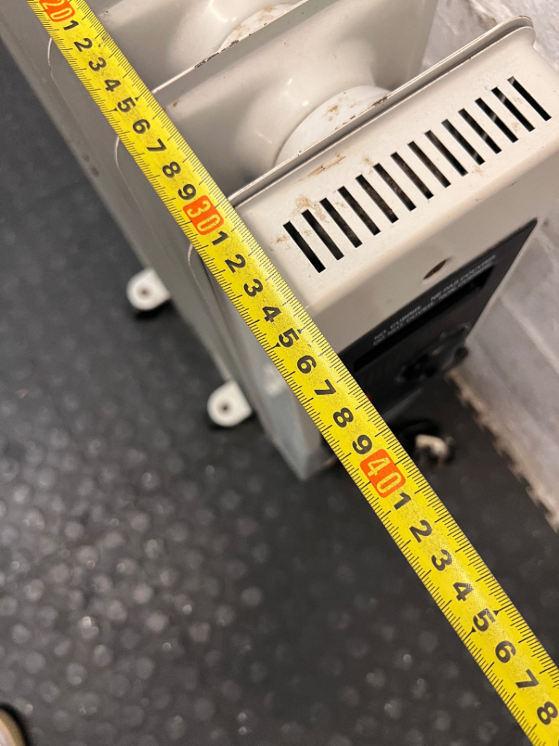 Tropical White Oil-Filled Heater with Castors — Good Working Order