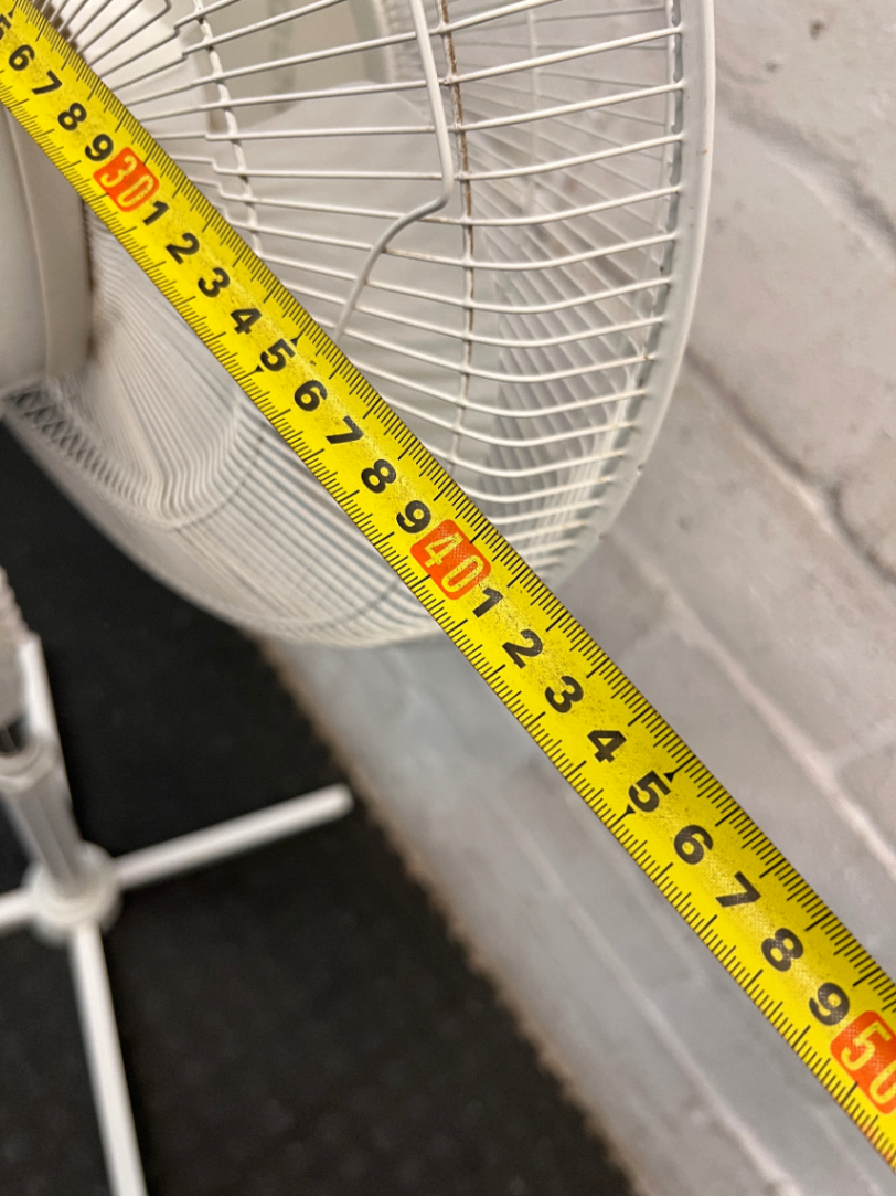 Logik White Standing Pedestal Fan — Working with Signs of Use - 2ndhandwarehouse.com