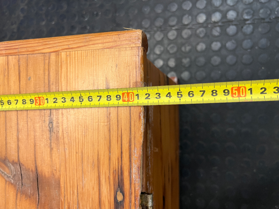 Classic Oregon Pine Kist — Broken Parts and Damaged Hinges