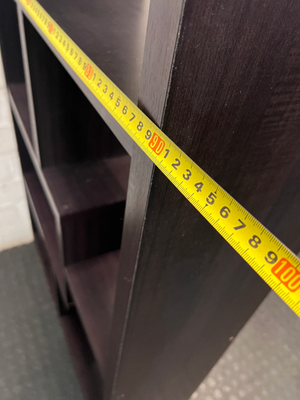 Dark Wood Geometric Open Bookshelf — Good Working Order