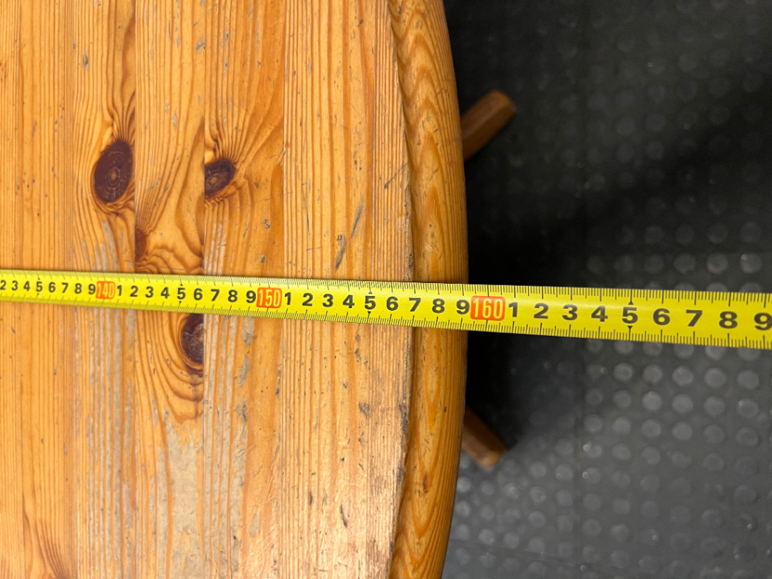 Oval Extendable Wooden Dining Table — Fair Condition with Surface Scratches and Wear