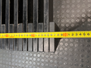 Contemporary Black Wooden Slatted Bench