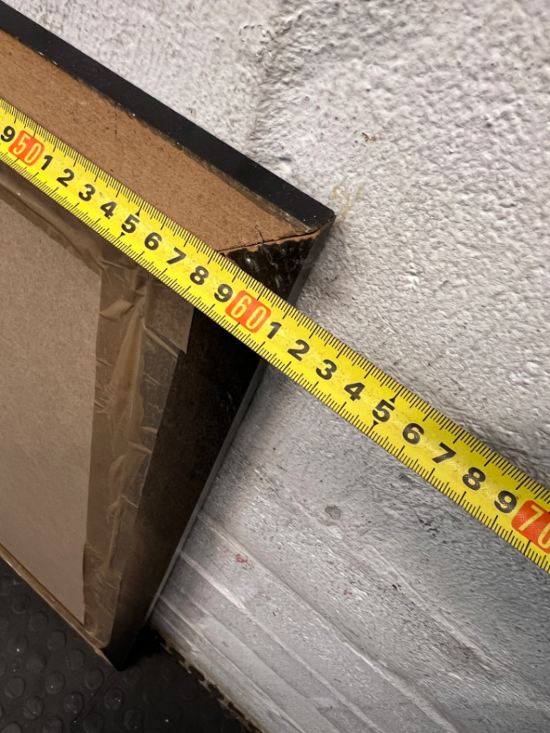Modern Black Rectangular Wall Mirror (91cm x 61cm) — Good Condition