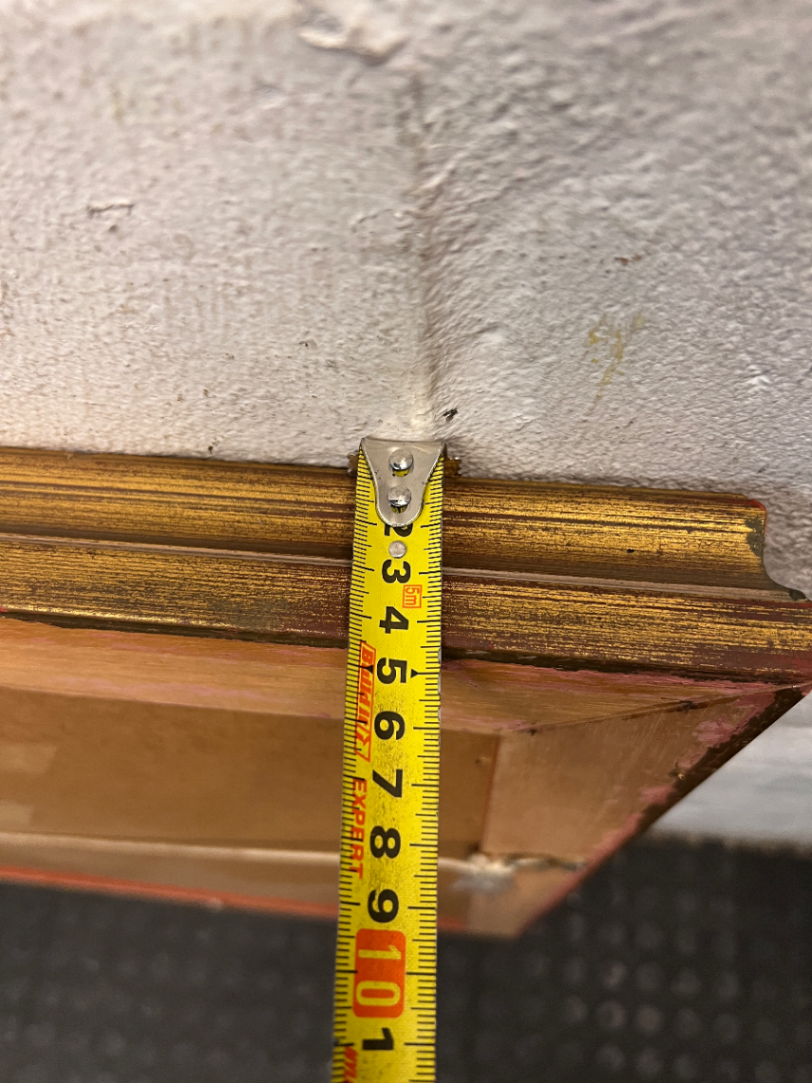 Ornate Gold-Toned Ribbed Wall Mirror — Good Condition