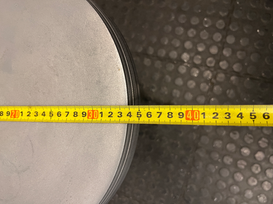 Silver Pedestal Side Table with Triple Leg Base — Well Used with Visible Wear