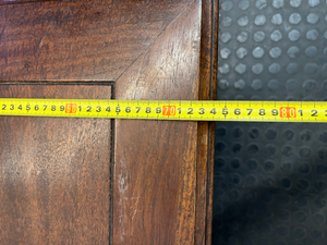 Classic Rectangular Wooden Coffee Table with Carved Legs — Fair Used Condition with Surface Wear