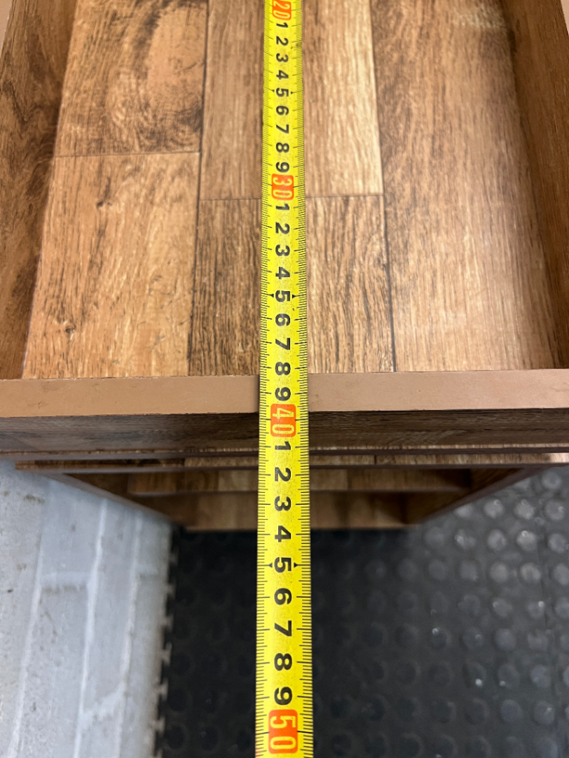 Wooden Grain Side Table with Tray Top