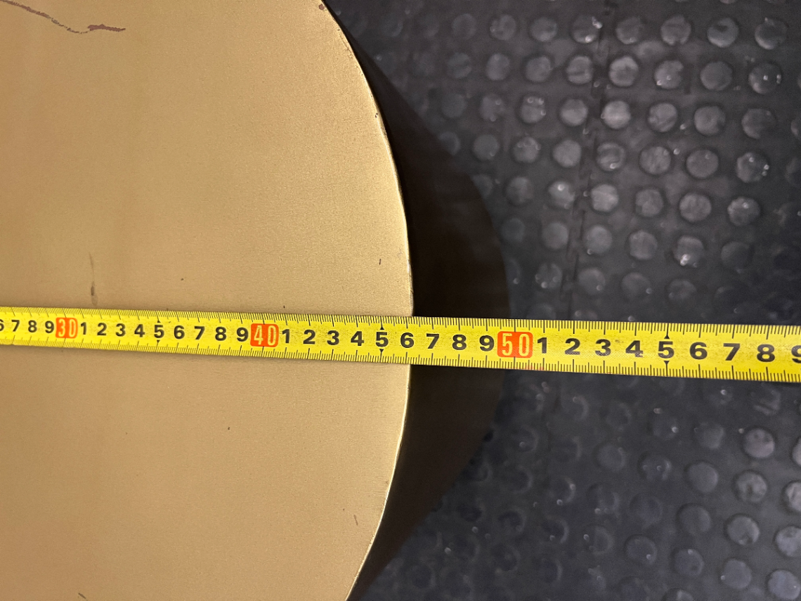 Round Gold Metallic Drum Side Table
