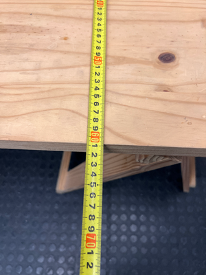 Practical Pine Wood Trestle Table — Used; Fair Condition