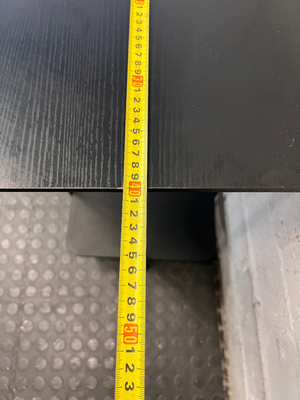 Black Minimalist Tiered Side Table — Fair Used Condition with Surface Wear