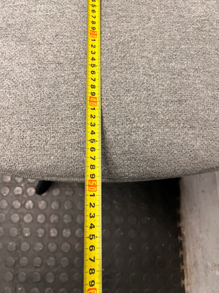 Decofurn Grey Fabric Dining Chair with Black Metal Legs — Good Working Order