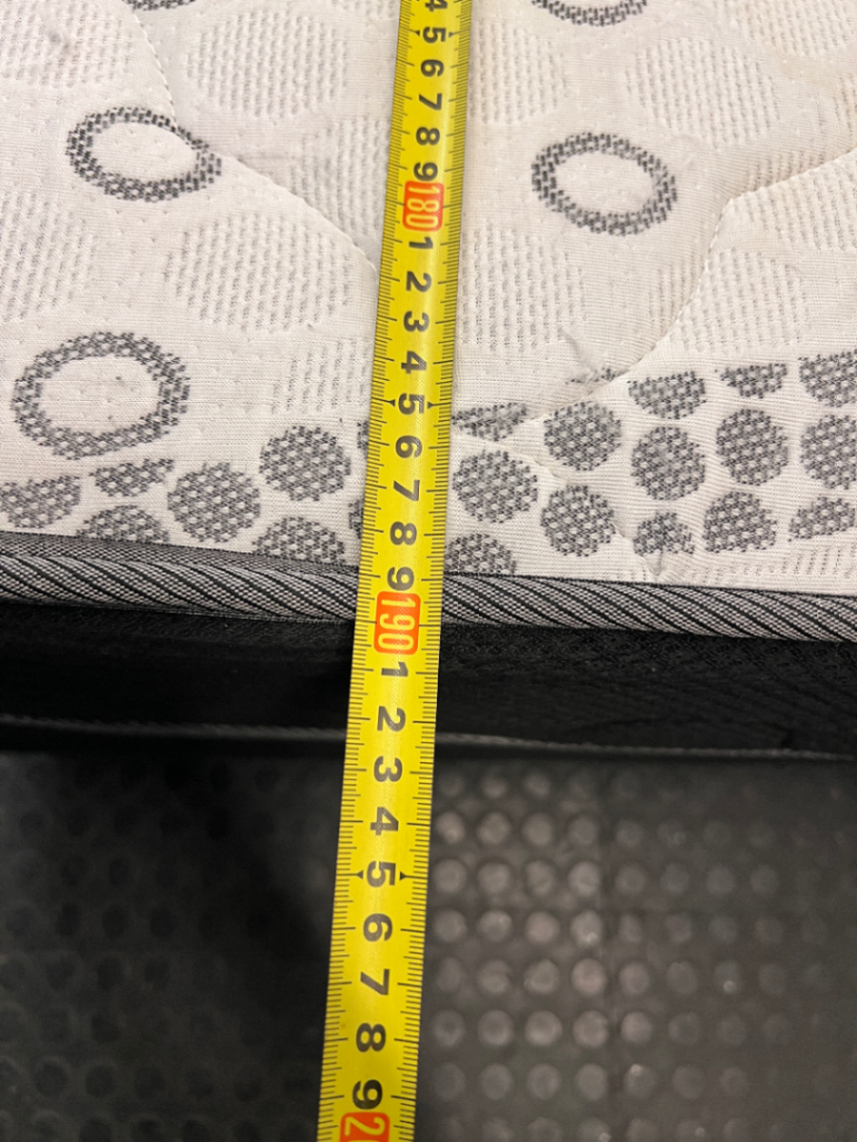 Queen Bed Mattress and Base Set — Fair Condition with General Wear