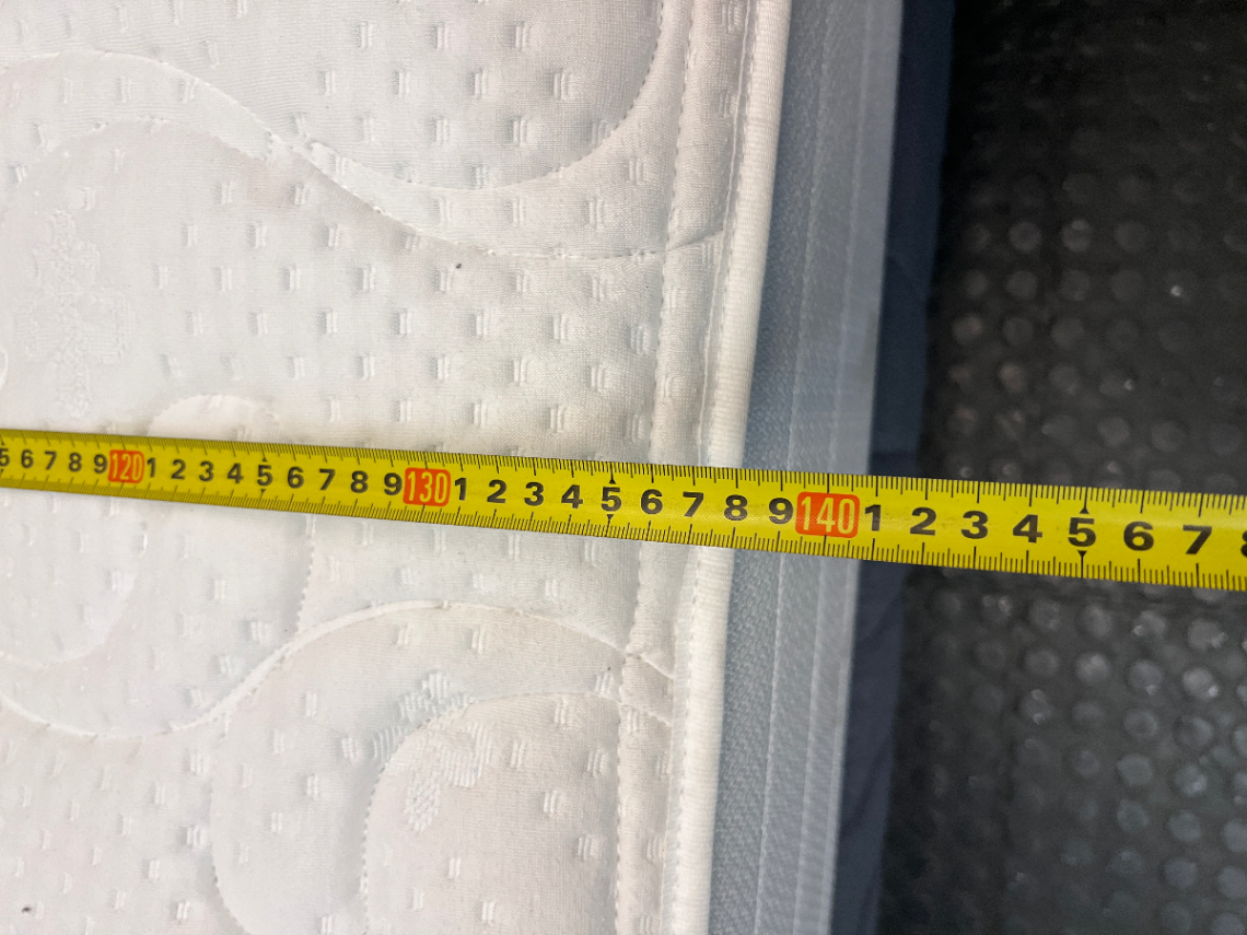 Double King Koil Mattress and Grey Upholstered Base