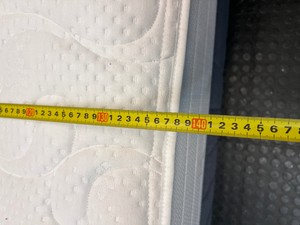 Double King Koil Mattress and Grey Upholstered Base