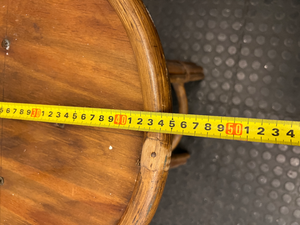 Bamboo and Cane Round Side Table