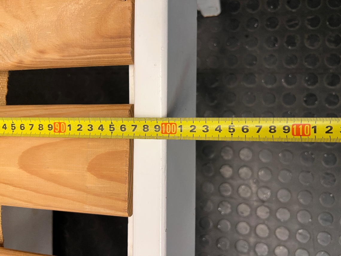 White Single Bed Frame with Slatted Base — Used Overall Good Condition