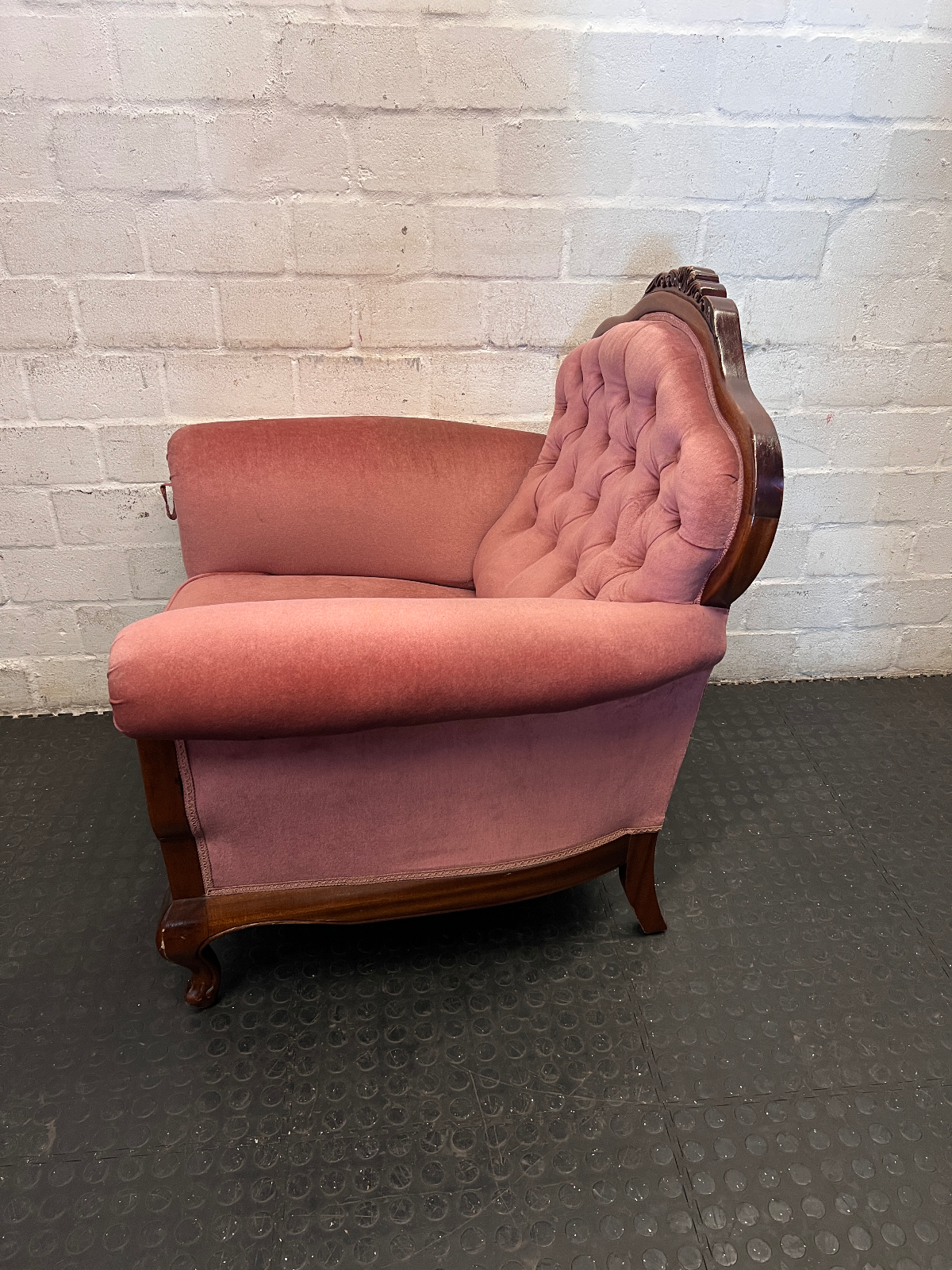Vintage Victorian Style Tufted Lounge Chairs - Pair - 2ndhandwarehouse.com