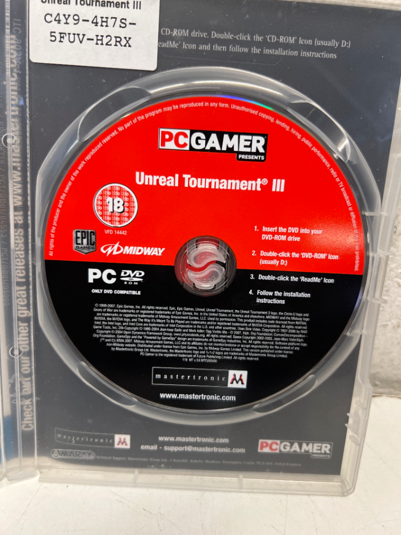 Unreal Tournament III PC DVD-ROM - Good Condition (PC Gamer Edition) - 2ndhandwarehouse.com