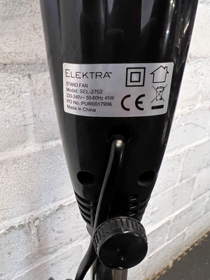 Black Elektra Pedestal Fan - Fair Condition - 2ndhandwarehouse.com