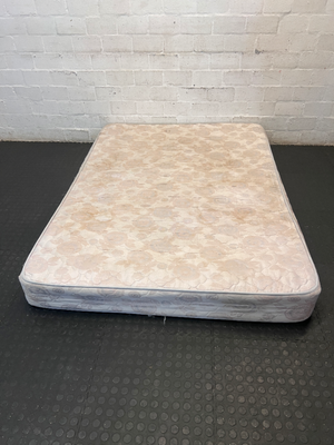 Quilted Double Bed Mattress & Base - Used, Fair Condition - 2ndhandwarehouse.com
