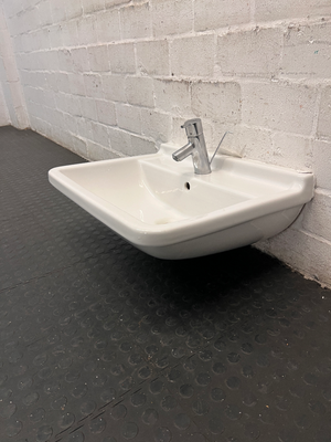 Large Ceramic Bathroom Basin - Used Fair Condition (No Tap) - 2ndhandwarehouse.com