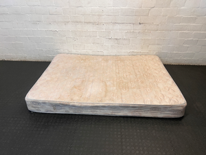 Quilted Cream Double Mattress - Visible Stains - 2ndhandwarehouse.com