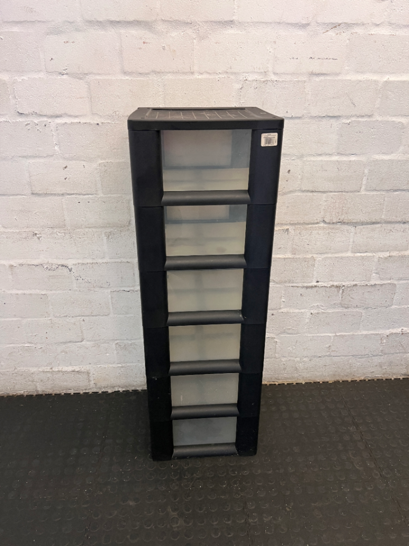 Tall Addis 6-Drawer Plastic Storage Unit — Good Working Order - 2ndhandwarehouse.com