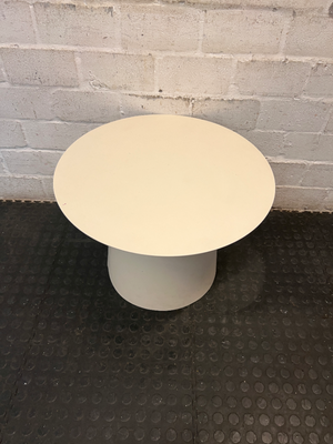 Modern Round Tapered Pedestal Coffee Table — Fair Used Condition - 2ndhandwarehouse.com