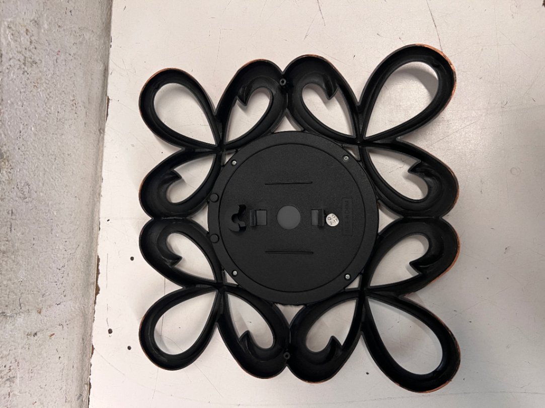 Ornate Bronze-Tone Scrollwork Wall Mirror — Good Working Order - 2ndhandwarehouse.com