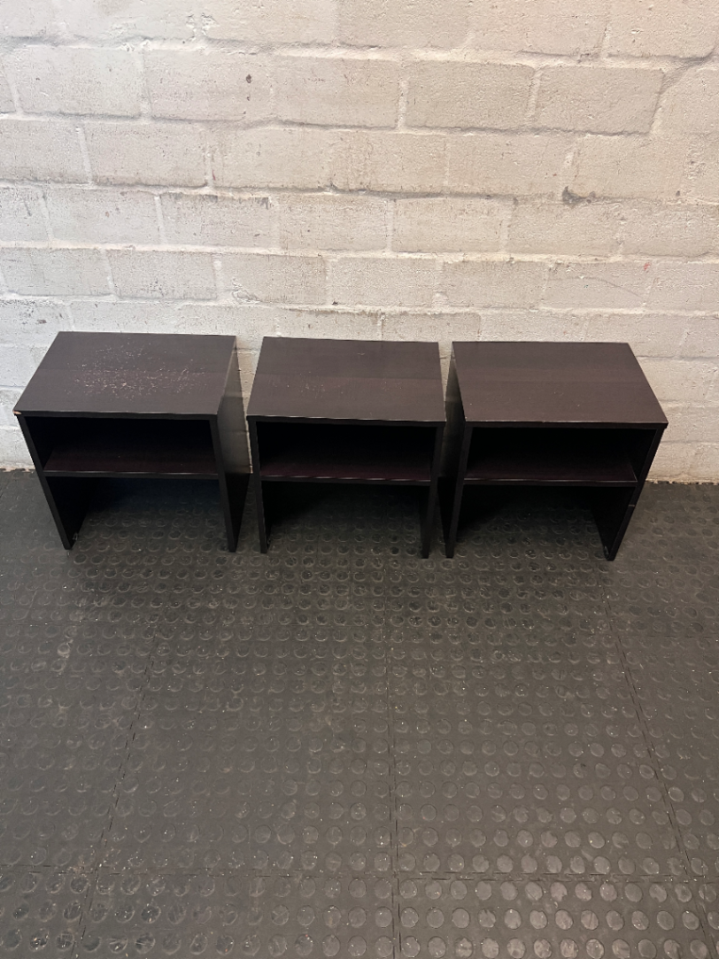 Dark Brown Minimalist Open Shelf Side Table — Well Used Fair C - 2ndhandwarehouse.com