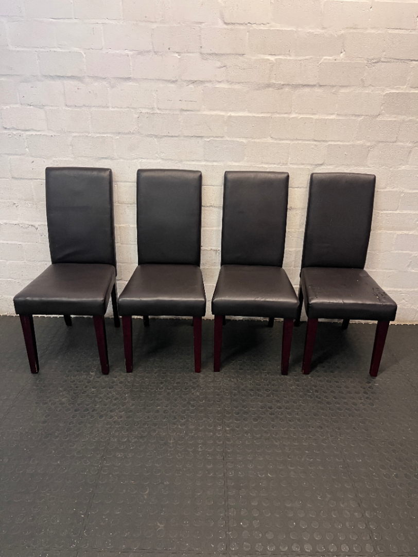 Modern Black Upholstered Dining Chair — Well Used Dining C - 2ndhandwarehouse.com
