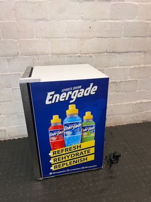 Frigoglass Black Energade Branded Bar Fridge — Good Working O - 2ndhandwarehouse.com