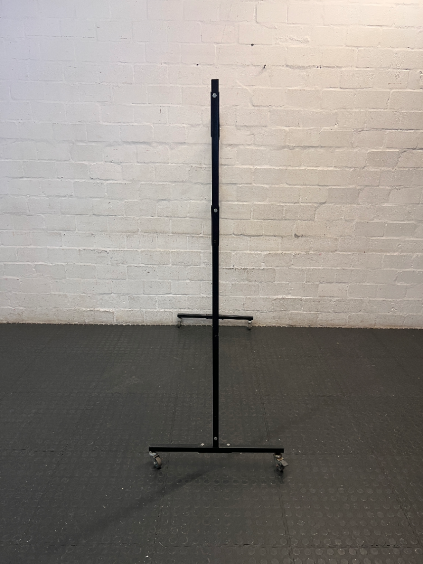Double Tier Mobile Black Metal Clothing Rail — Well Used C - 2ndhandwarehouse.com