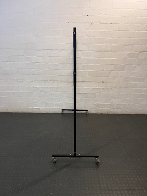 Double Tier Mobile Black Metal Clothing Rail — Well Used C - 2ndhandwarehouse.com