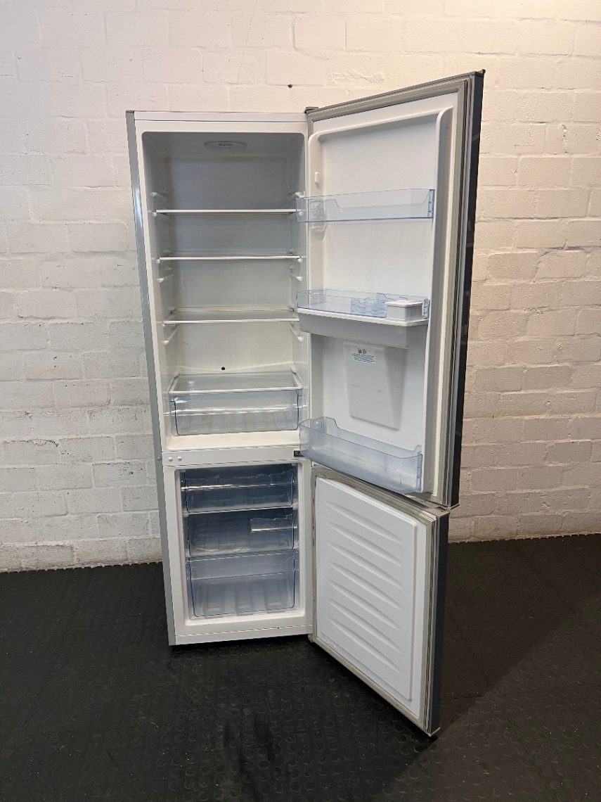 Silver Hisense Fridge Freezer with Water Dispenser — Working Order with Damaged Internal D - 2ndhandwarehouse.com