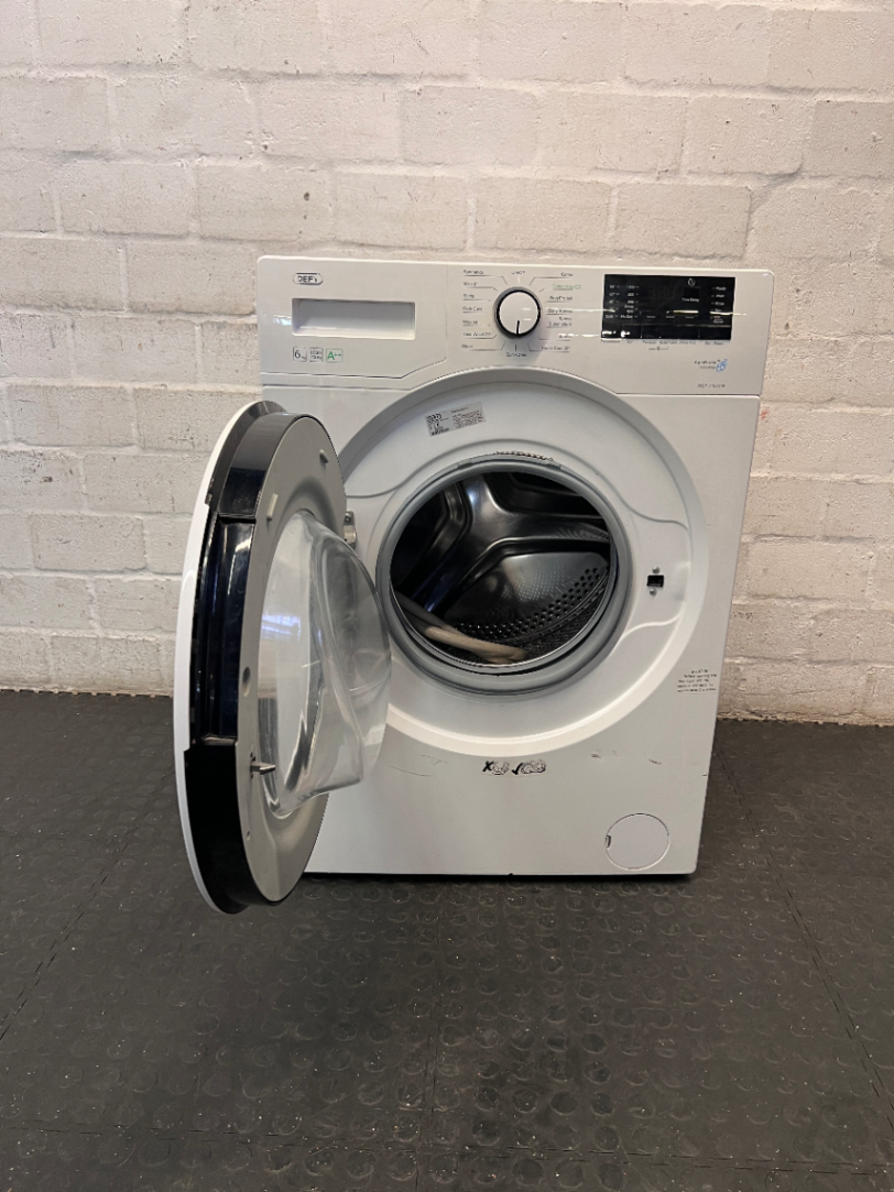 Defy White Front Loader Washing Machine — Good Working Order with Minor Scuffs